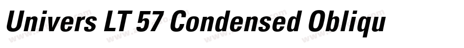 Univers LT 57 Condensed Oblique字体转换